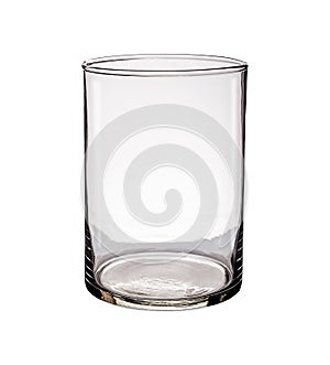 Glass vase isolated on a white background