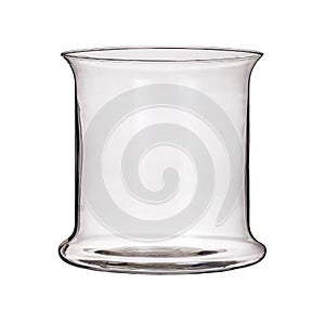 Glass vase isolated on a white background