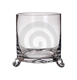 Glass vase isolated on a white background