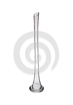 Glass vase isolated on a white background