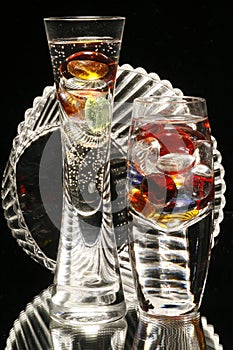 Glass Vases with Bowl