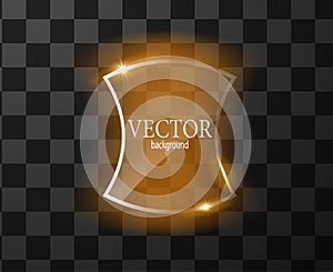Glass vector button plane. Easy editable background