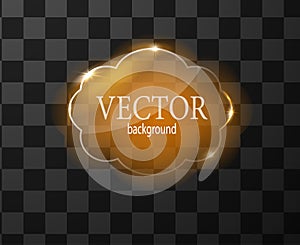 Glass vector button plane. Easy editable background