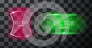 Glass vector button plane. Easy editable background