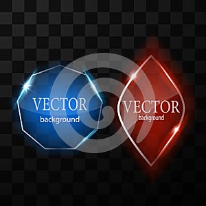 Glass vector button plane. Easy editable background