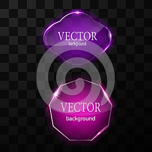 Glass vector button plane. Easy editable background