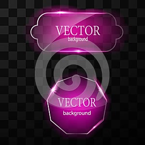 Glass vector button plane. Easy editable background