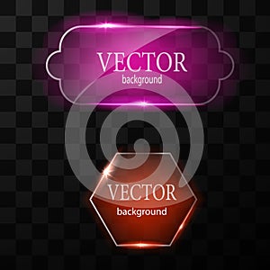 Glass vector button plane. Easy editable background