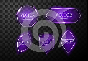 Glass vector button plane. Easy editable background