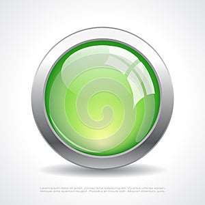 Glass vector web button