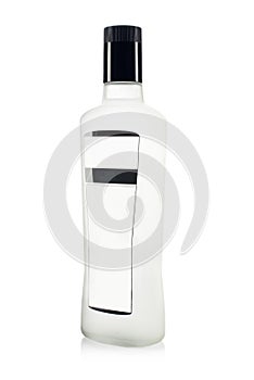 Glass vodka bottle