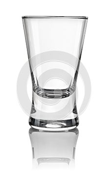 Glass of vodka isolated