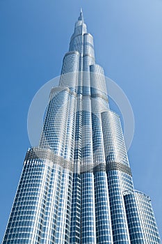 Glass wall of Dubai skyscraper