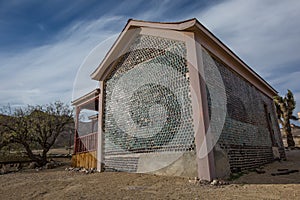 Glass wall house in rhyolite ghost town photo