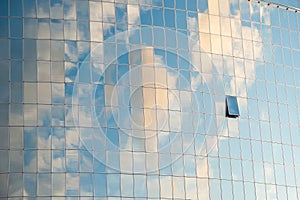 Glass wall of a modern building