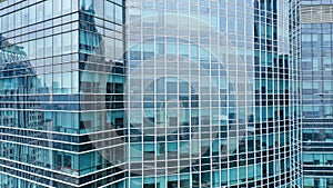 Glass wall of modern industrial building, may be used as background