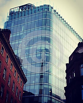 Glass walled office block photo