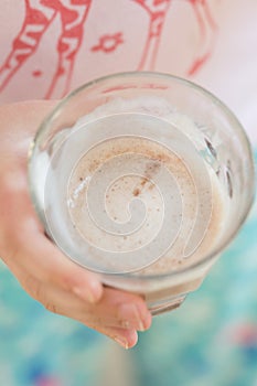 A glass of warm cocoa