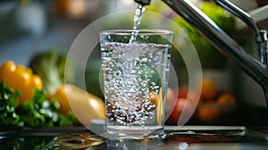 A Glass of Water Being Filled With Water