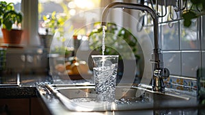 A Glass of Water Being Filled With Water