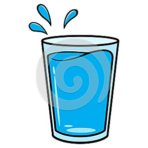 Glass of Water Cartoon