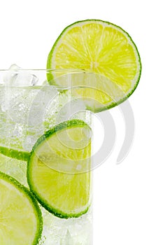 Glass with water; Clipping path photo