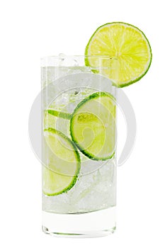 Glass with water; Clipping path photo