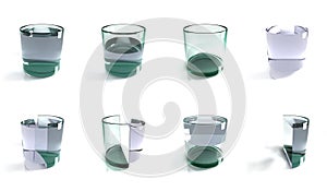 Glass of water concepts