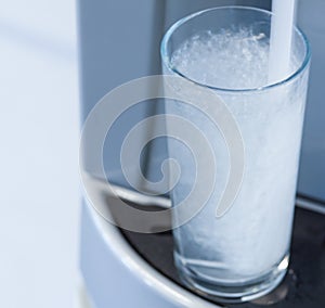 Glass in water dispenser