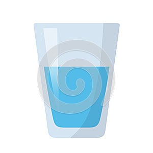 Glass of water flat design Icon