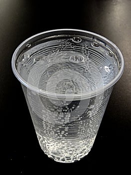 Glass with water isolated on a dark background