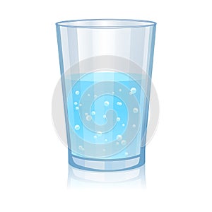 Glass with water isolated vector illustration photo