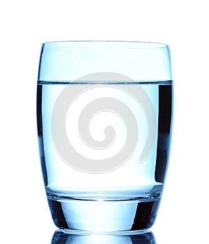 Glass of Water Isolated on White