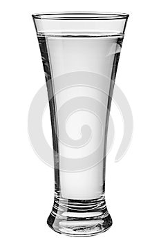 Glass of water isolated on white background