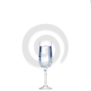 Glass of water isolated on a white background