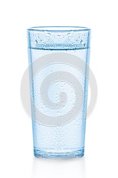 Glass of Water isolated on a white background.