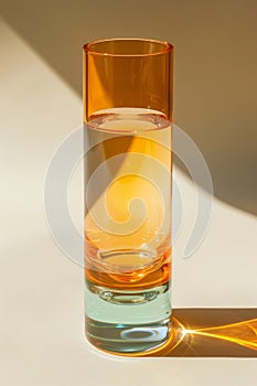 A glass of water with a small amount in it, AI photo