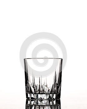 glass with water splash. highkey