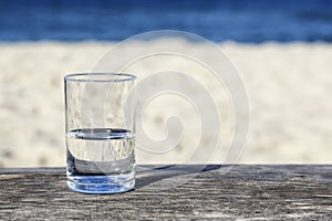 Glass of water which is half-full