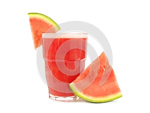 Glass of watermelon smoothie