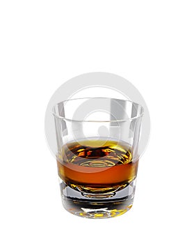 Glass of whiskey isolated alcoholic drink