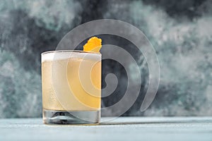 Glass of whiskey sour