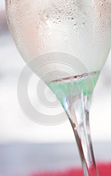 A glass of white wine