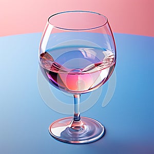 Glass of white wine - AI generated image