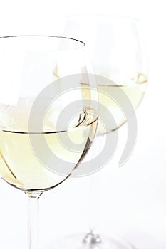 Glass of white wine - studio shot