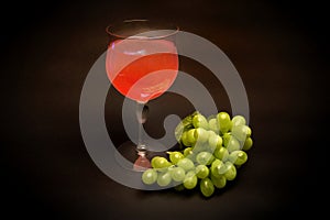 Glass of white Zinfandel California wine photo