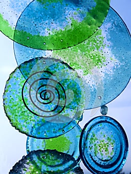 Glass wind chimes