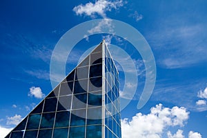 Glass windows building facade