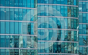 Glass windows of a commercial building