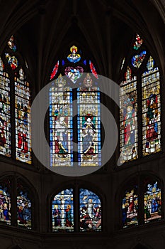 Glass Windows Saint Severin Church Paris